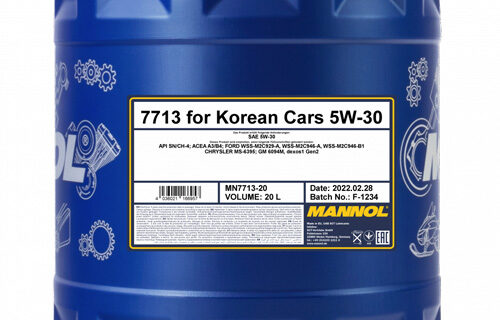 7713 Mannol for Korean Cars 5W-30