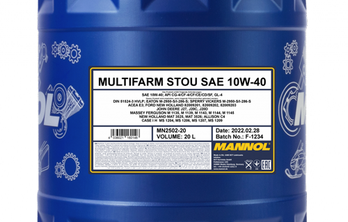 2502 - Mannol Multifarm Stou SAE 10W-40.